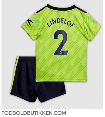 Manchester United Victor Lindelof #2 Tredjetrøje Børn 2022-23 Kortærmet (+ Korte bukser)